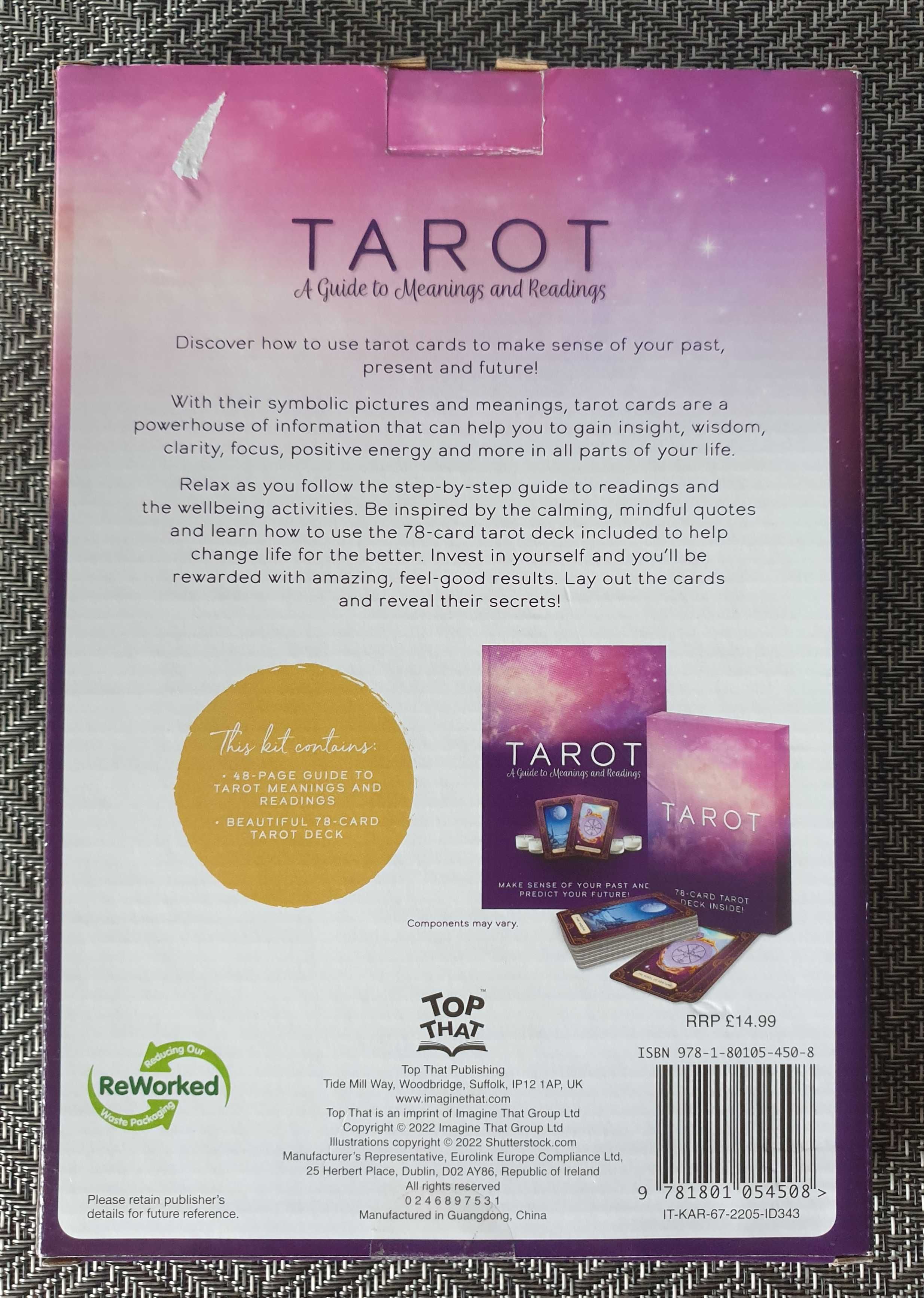 Tarot karty do tarota przewodnik English oracle ezoteryka wróżbiarstwo