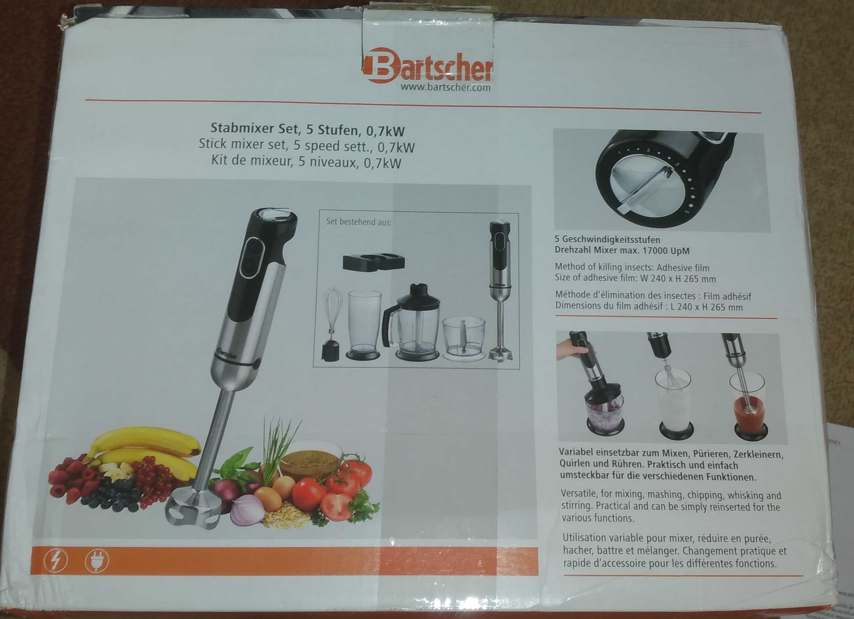 Blender, zestaw, 5 stopniowy 0,7kW marki Bartscher
