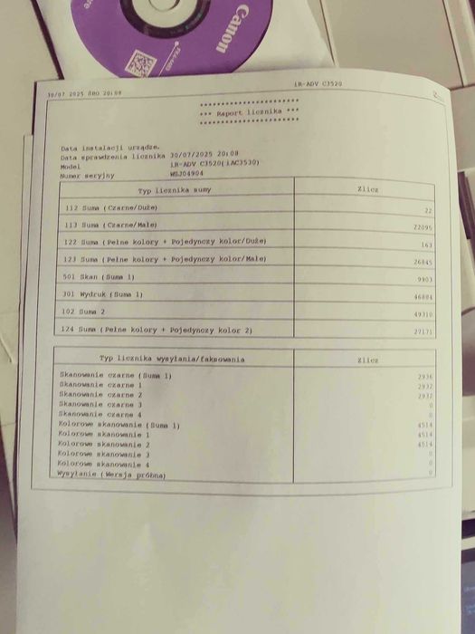 Kserokopiarka drukarka Canon C3530i niski przebieg