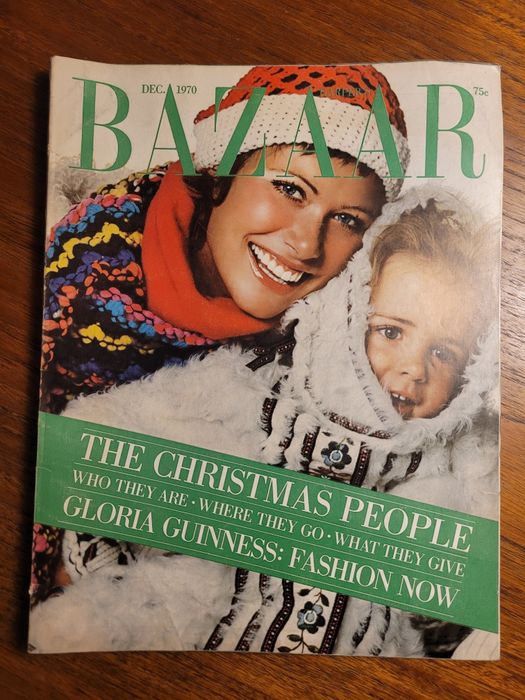 Harper's Bazaar Dec. 1970 vintage edycia USA wydanie świąteczne