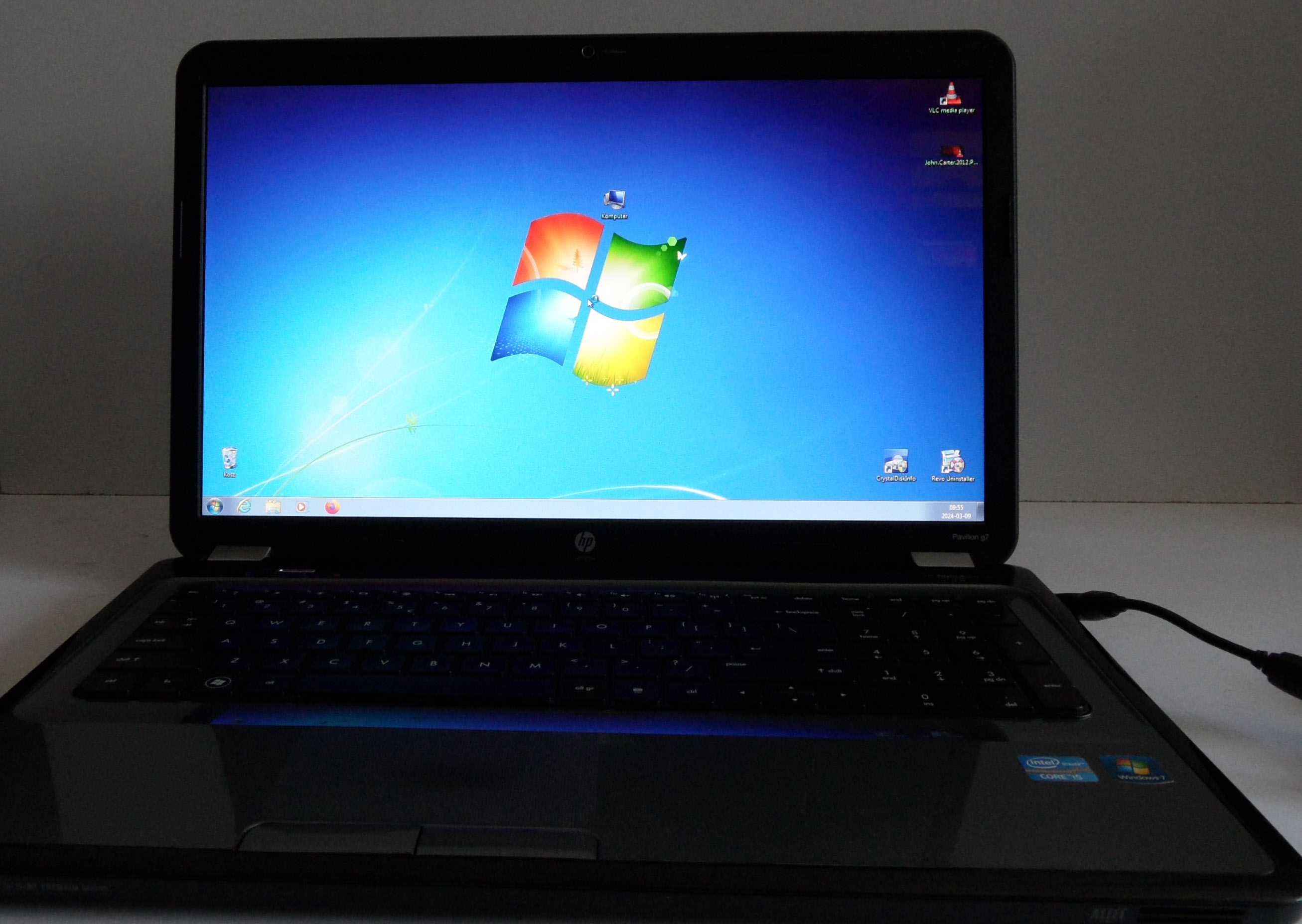 Laptop HP G7 z zasilaczem , dyskiem SSD i 8 Gb RAM