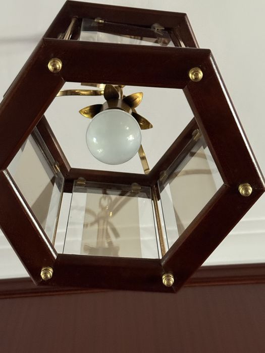 2 candeeiros teto vidro