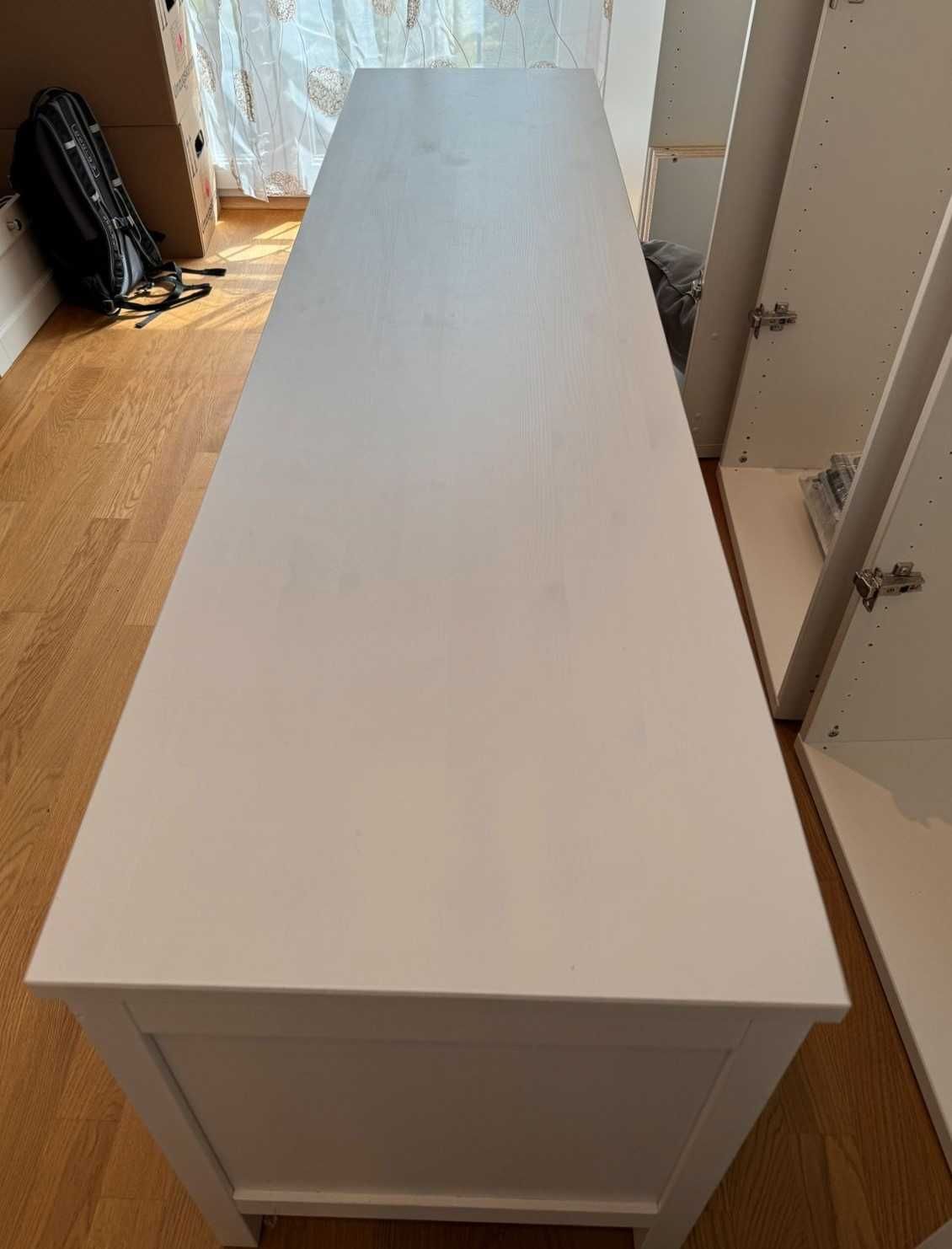 IKEA HEMNES szafka pod TV białe drewno 148x47x57 cm (nowa w Ikea 1199)