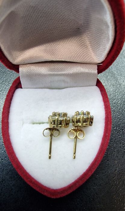 ZŁOTE kolczyki 8K pr.333 wkrętki kwiatuszki Komis Madej Sosnowiec