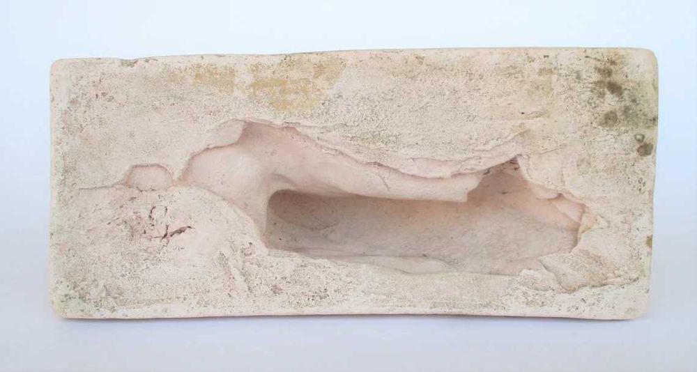 Antiga escultura Bulldog em terracota