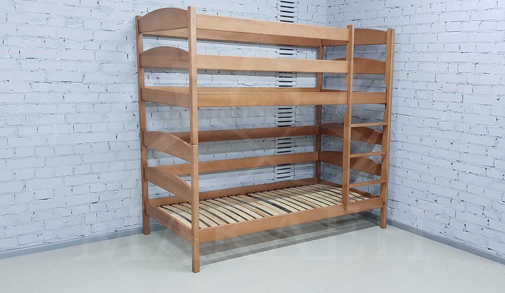 Двоярусне букове ліжко 80*190