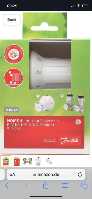 Zestaw czujnika, Korpus, RAS-CK, RLV-KB, ½", Prosty 013G6533