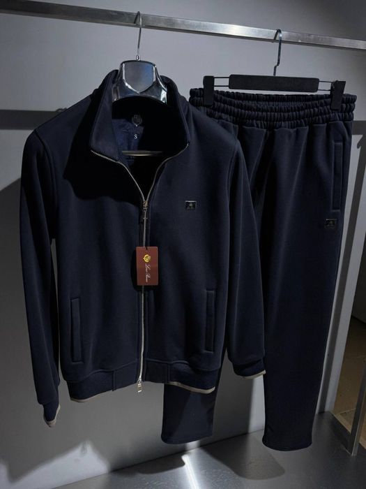 LUX Чоловічий спортивний костюм Loro Piana S,M,L,XL,2XL синій/чорний