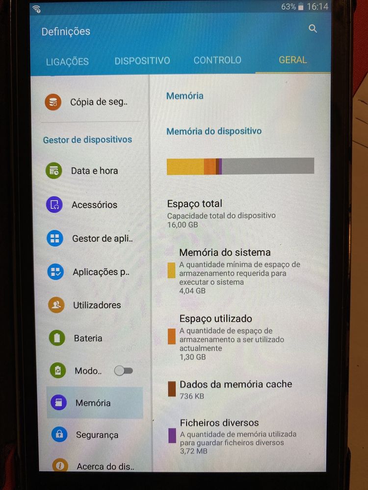 Tablet Samsung SM-T330 versão 5.1.1