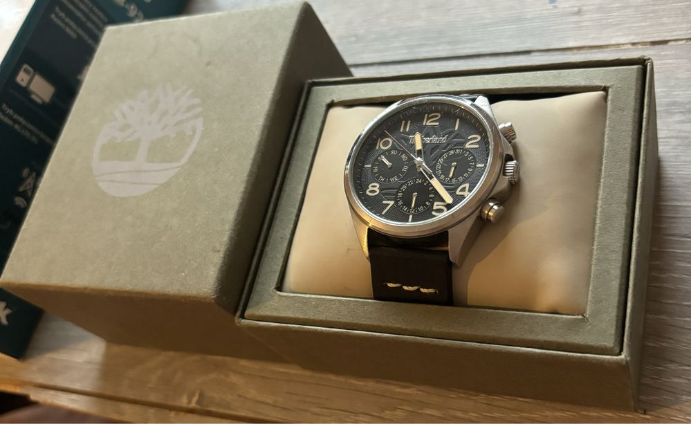 Timberland zegarek elegancki Czarny/Skóra 44 mm ref. 14844JS/02