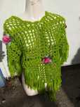 Poncho de criança. Malha.  Novo. Vintage