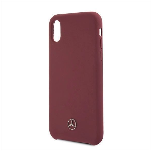 Etui Mercedes Silicone Line na iPhone X / XS - czerwone