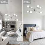 ASHUAQI Żyrandol Nowoczesny 8-Light Sputnik Lampa
