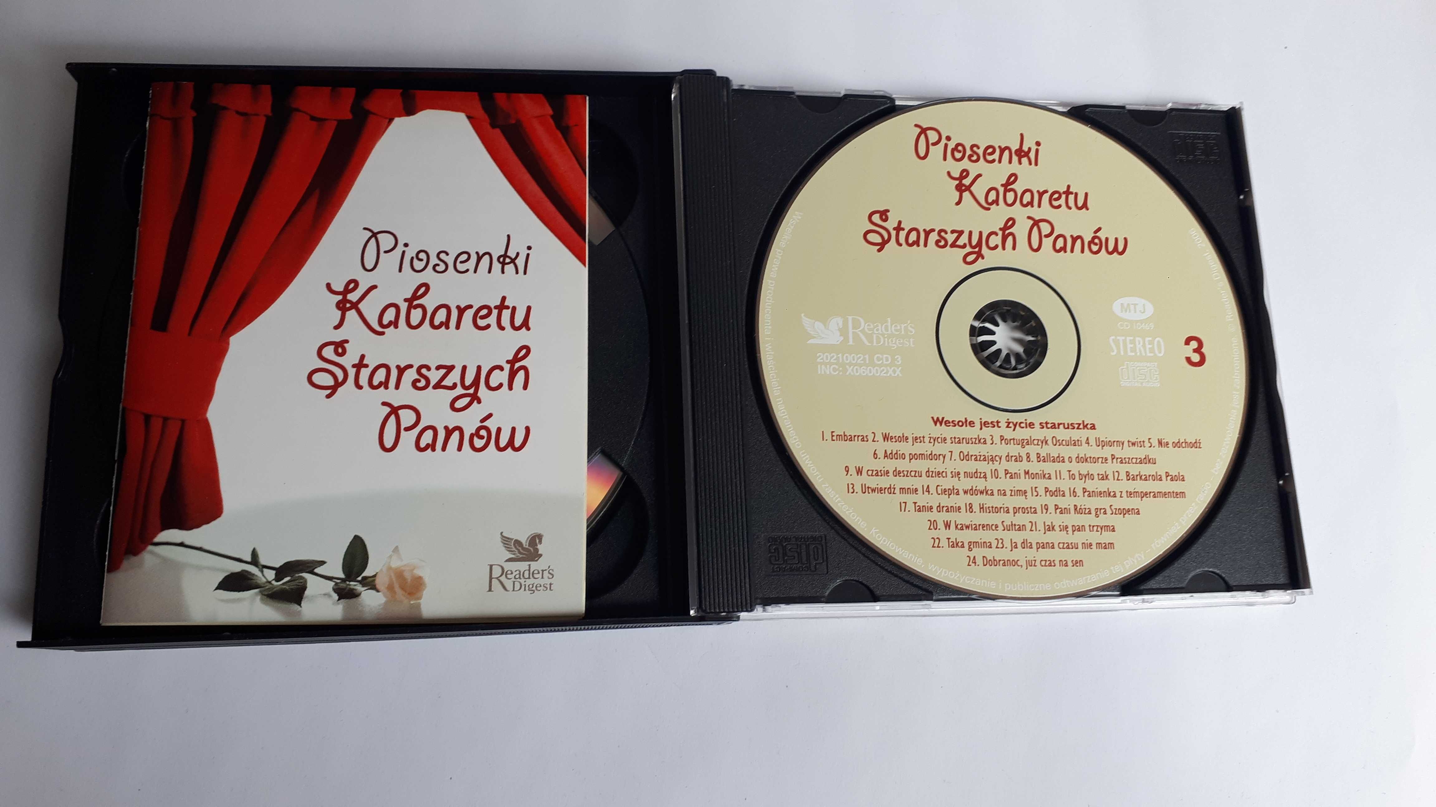Album 3xCD Piosenki Kabaretu Starszych Panów, 74 utwory