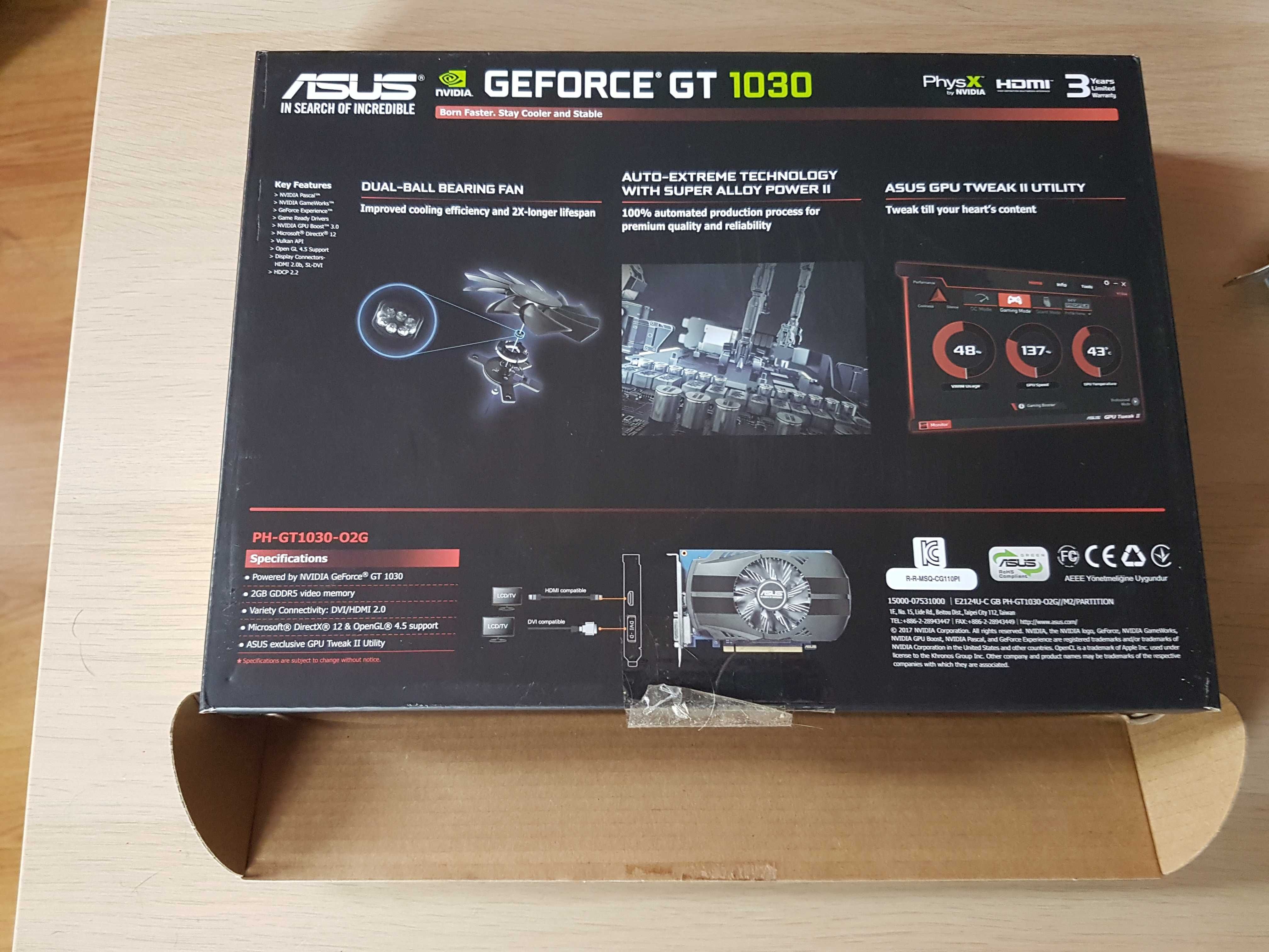 Karta graficzna ASUS GT 1030, oc 2 gb