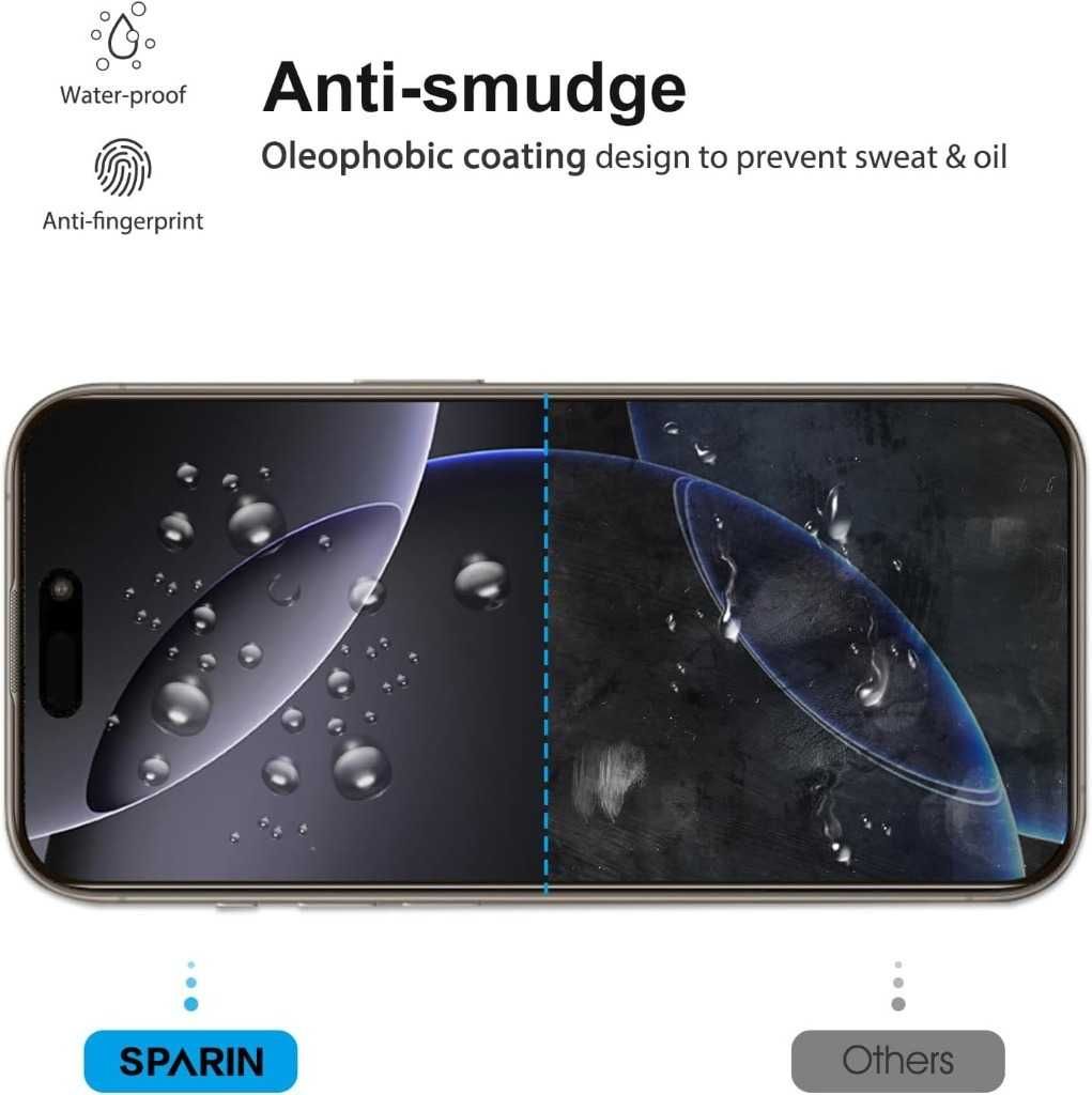 100x SPARIN Szkło Hartowane do iPhone 16 Pro (2+2 zestaw)