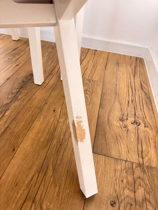 Solidny biały stół rozkładany IKEA (140-220 cm) + 6 krzeseł.