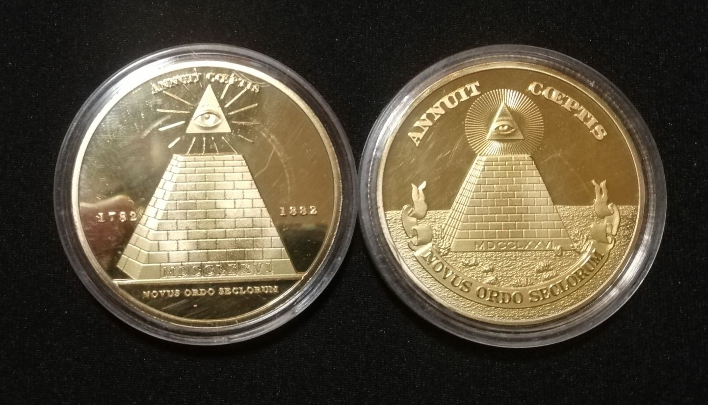 Набір монет Піраміда Масонське око