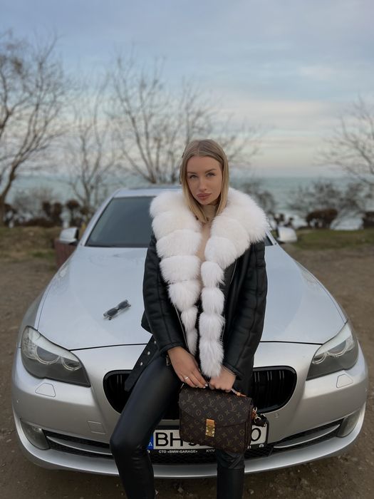 Дублёнка с мехом песца Xs-S