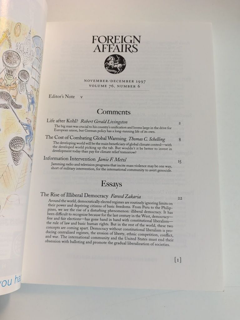 Foreign Affairs magazine November / December 1997