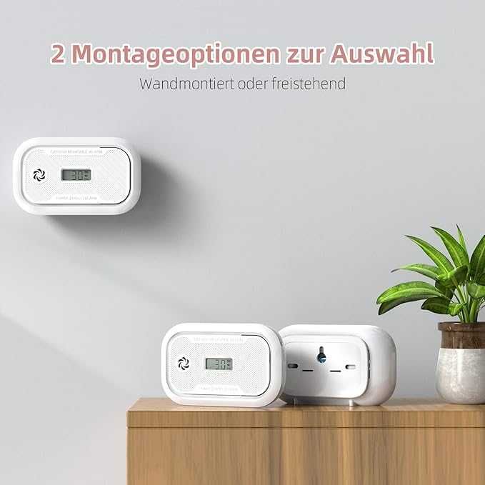 2x Czujnik / Detektor tlenku węgla (tlenku czadu) Putogesafe ZA327