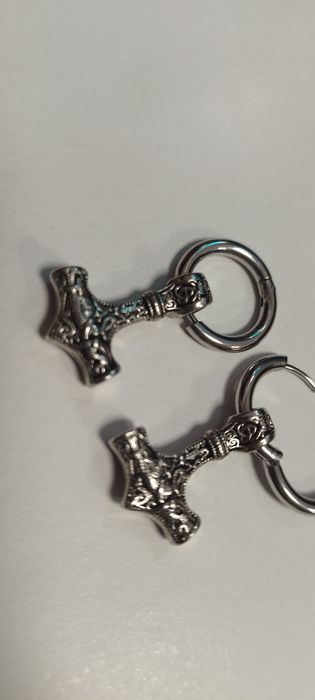Kolczyki w stylu "Wiking" młot