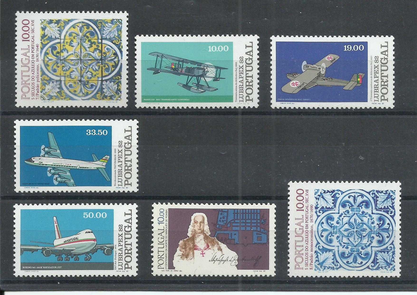 Selos portugueses – Ano de 1982, 35 selos como novos