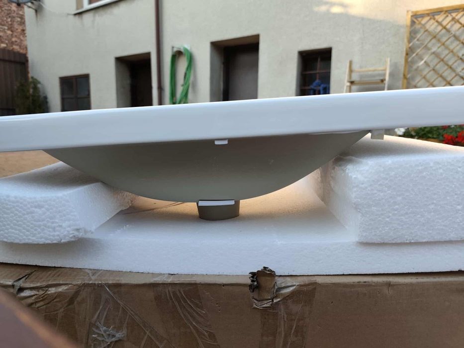 Umywalka wpuszczana, 61 x 39,5 x 18,5 cm, ceramiczna, biała