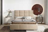 Łóżko sypialniane tapicerowane MIA ze stelażem prosto od producenta