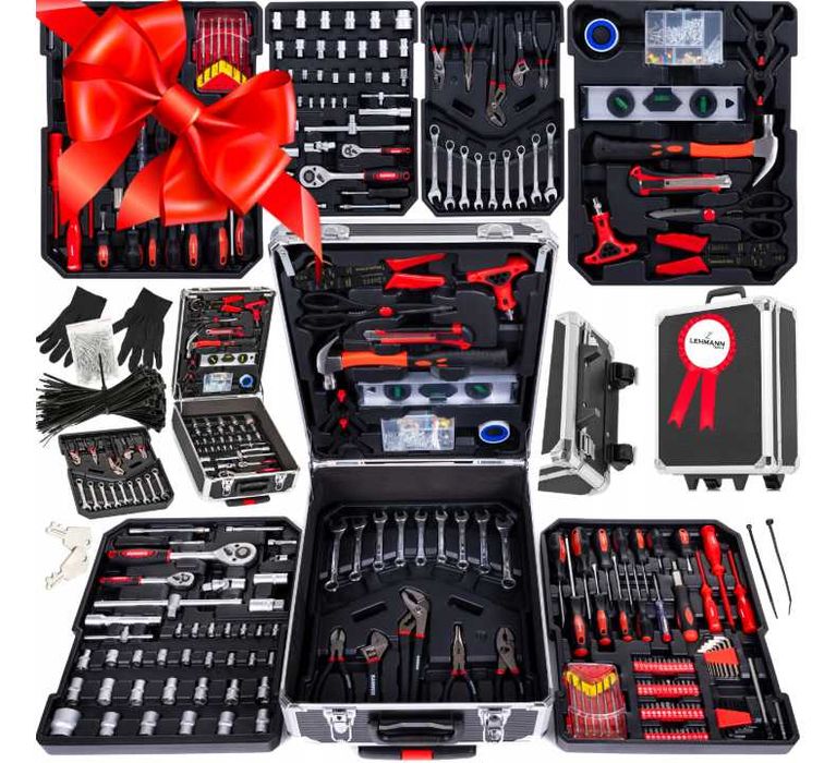 Zestaw Narzędzi • Kluczy • 1000 El • Walizka Narzędziowa •