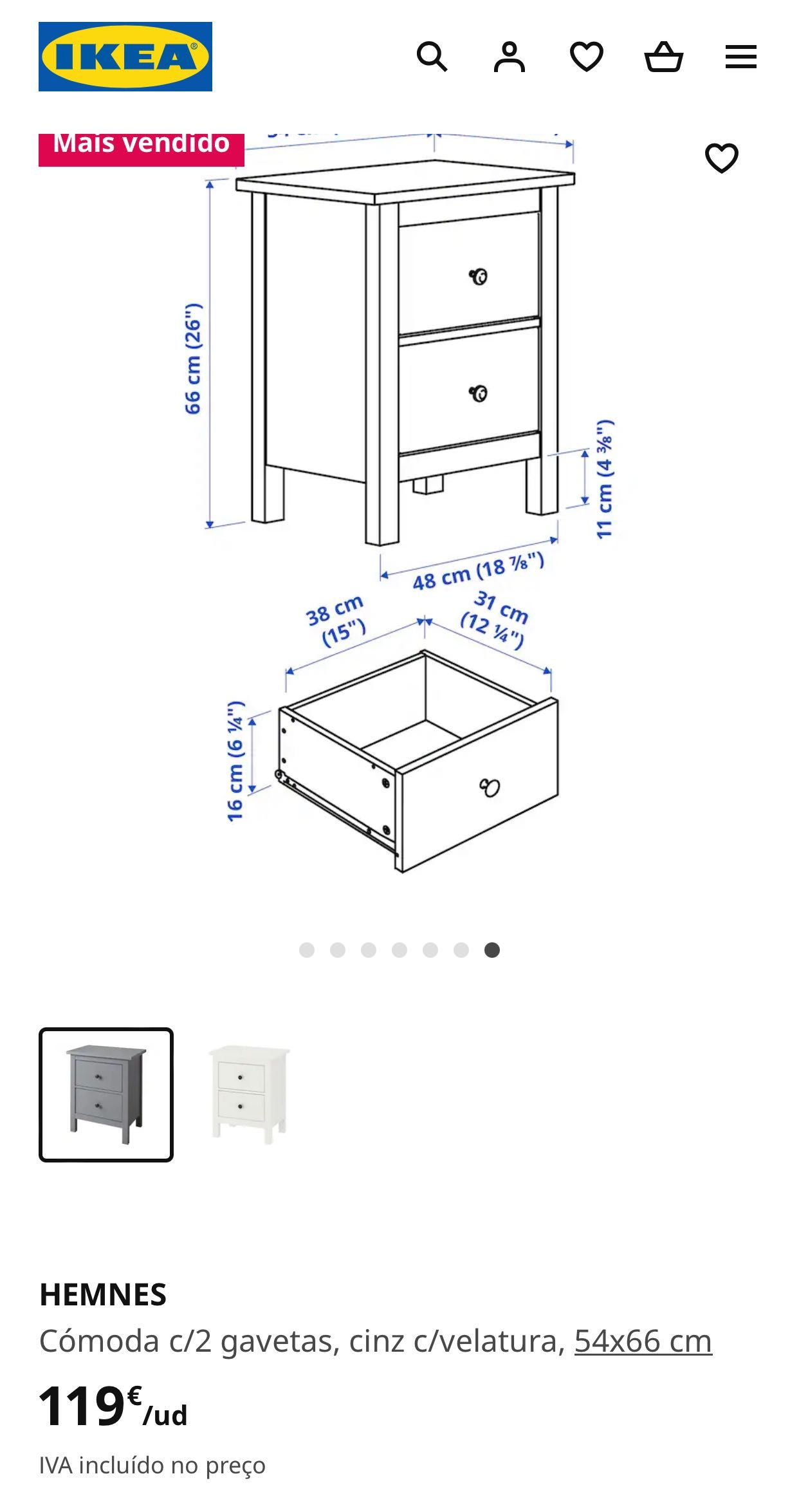 Mesa de Cabeceira Ikea