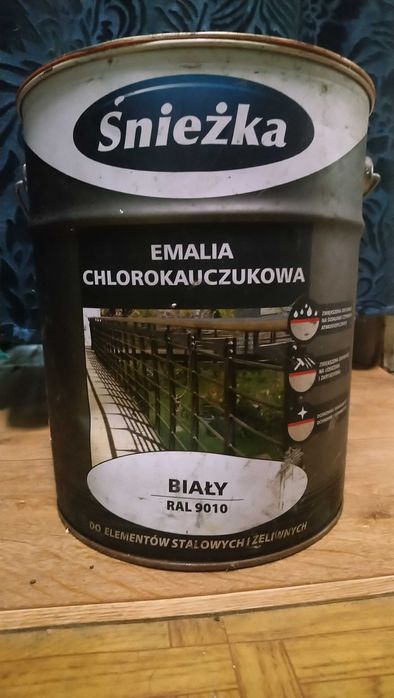 Emalia chlorokauczukowa Śnieżka biała 10 litrów