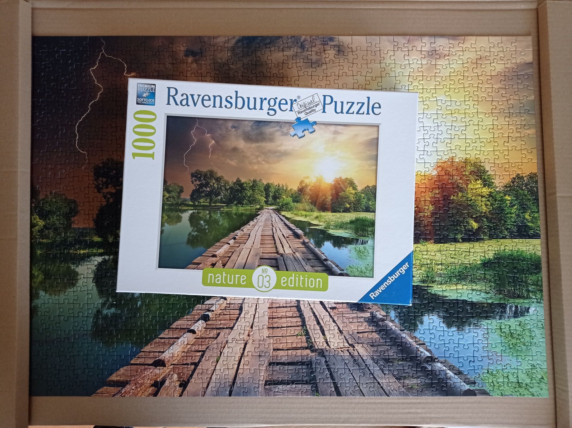 Puzzle Ravensburger 1000, Nature Edition 3, Mistyczne światło, komplet