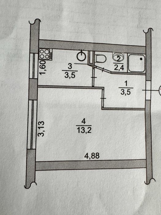 Без % продаж 1 к. на Рибальська 3, Печерськ, Арсенальна