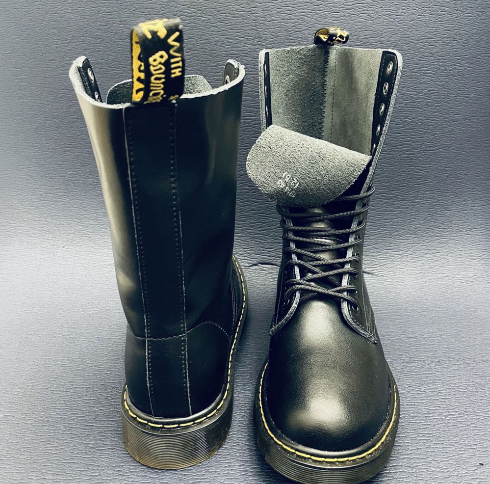 Combat Boots glany kozaki botki 14 dziurek unisex Dr Martin wysokie