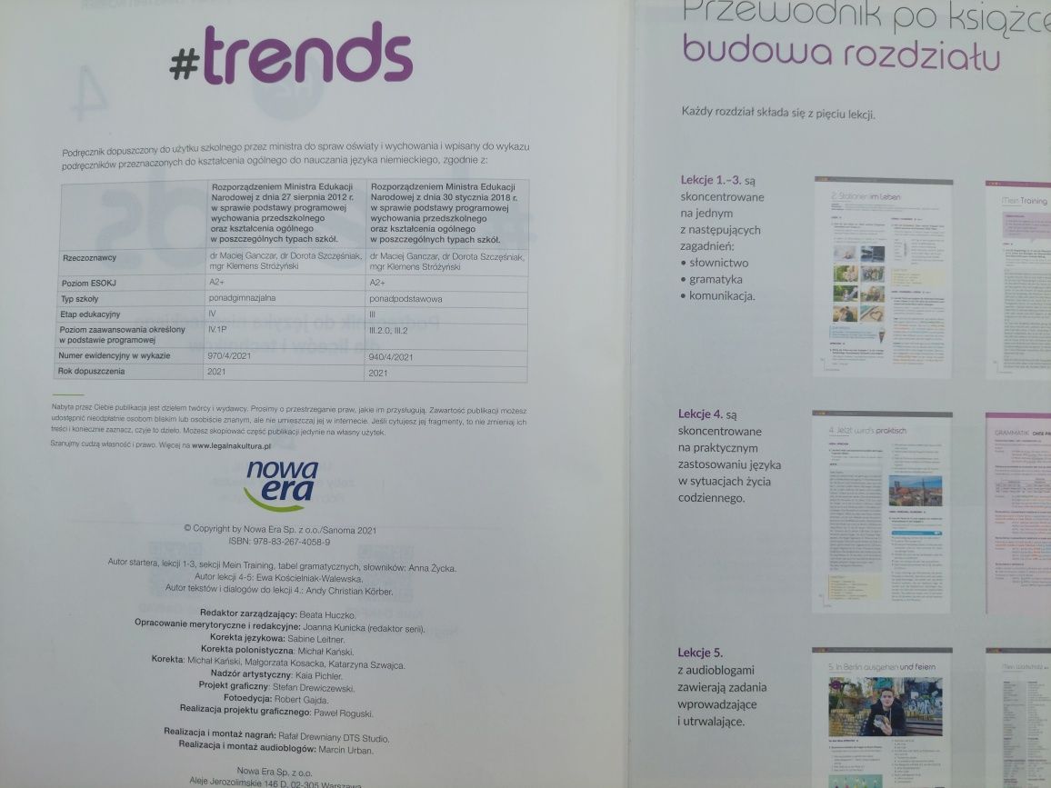 Trends 4 podręcznik i ćwiczenia j.niemiecki Nowa Era