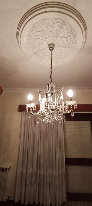 Candeeiro de sala de estar com pedras de cristal