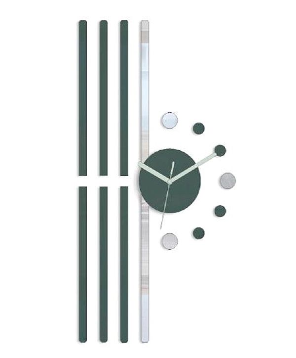 Zegar Ścienny Line 60 cm Lustro Szary