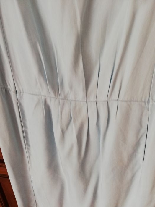 Vestido Zara azul claro em lyocell