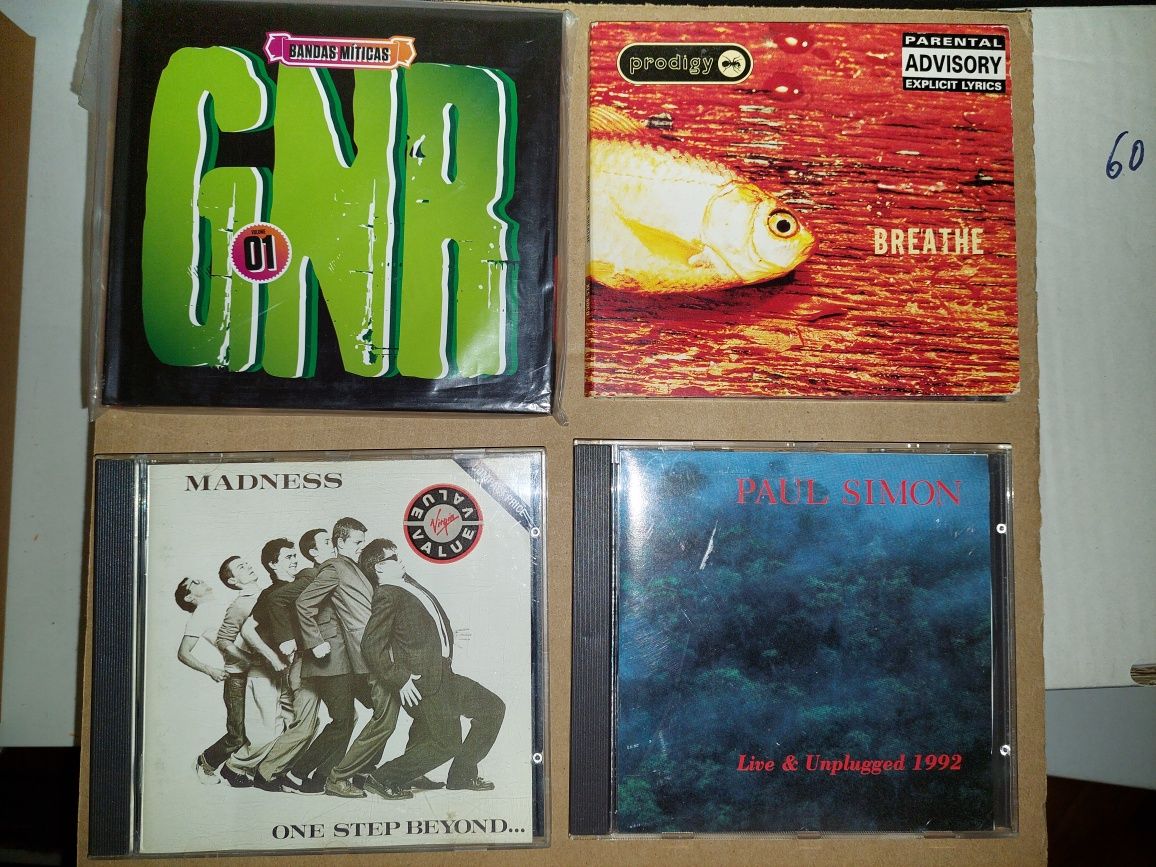 Vários cd rock punk metal tuga Madredeus, Gnr, Trovante, taxi, Prodigy