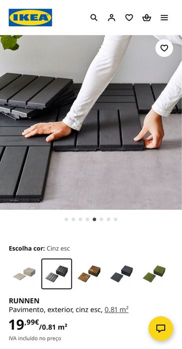 Pavimento exterior ikea cinza