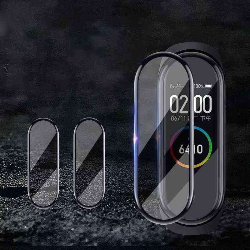 Скло-плівка Xiaomi Mi Band 4, 5, 6, 7, 8 на фітнес браслет