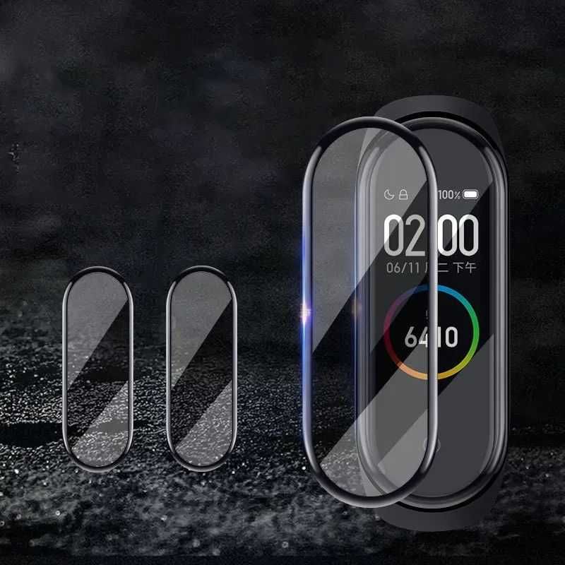 Стекло-плёнка Xiaomi Mi Band 4, 5, 6, 7 на фитнес браслет