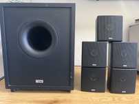 #1037 zestaw 5.1 heco subwoofer pasywny satelity głośniki kino domowe