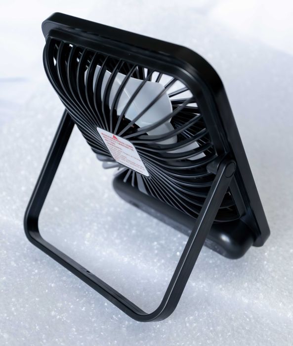 USB вентилятор з акумулятором, 5 швидкостей, цифровий LED-дисплей