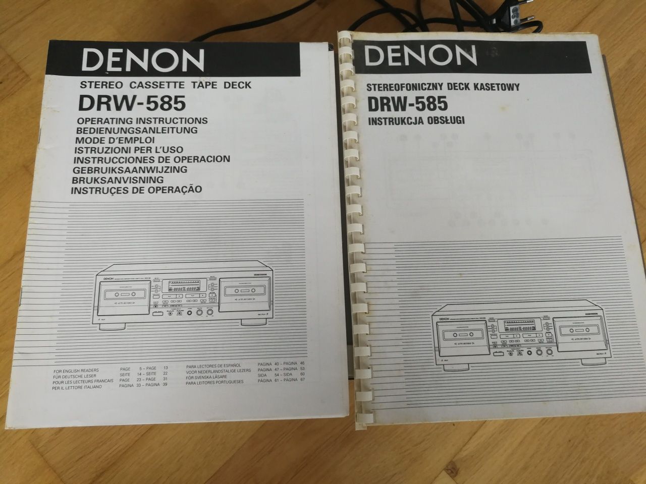 Magnetofon dwukasetowy Denon drw-585 + instrukcja