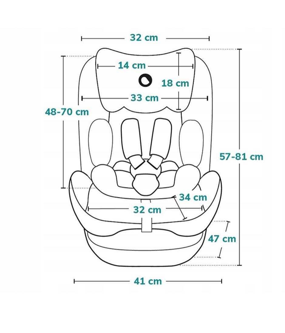 FOTELIK SAMOCHODOWY LIONELO NEAL I-Size 100-150 Cm Isofix, Pochylany