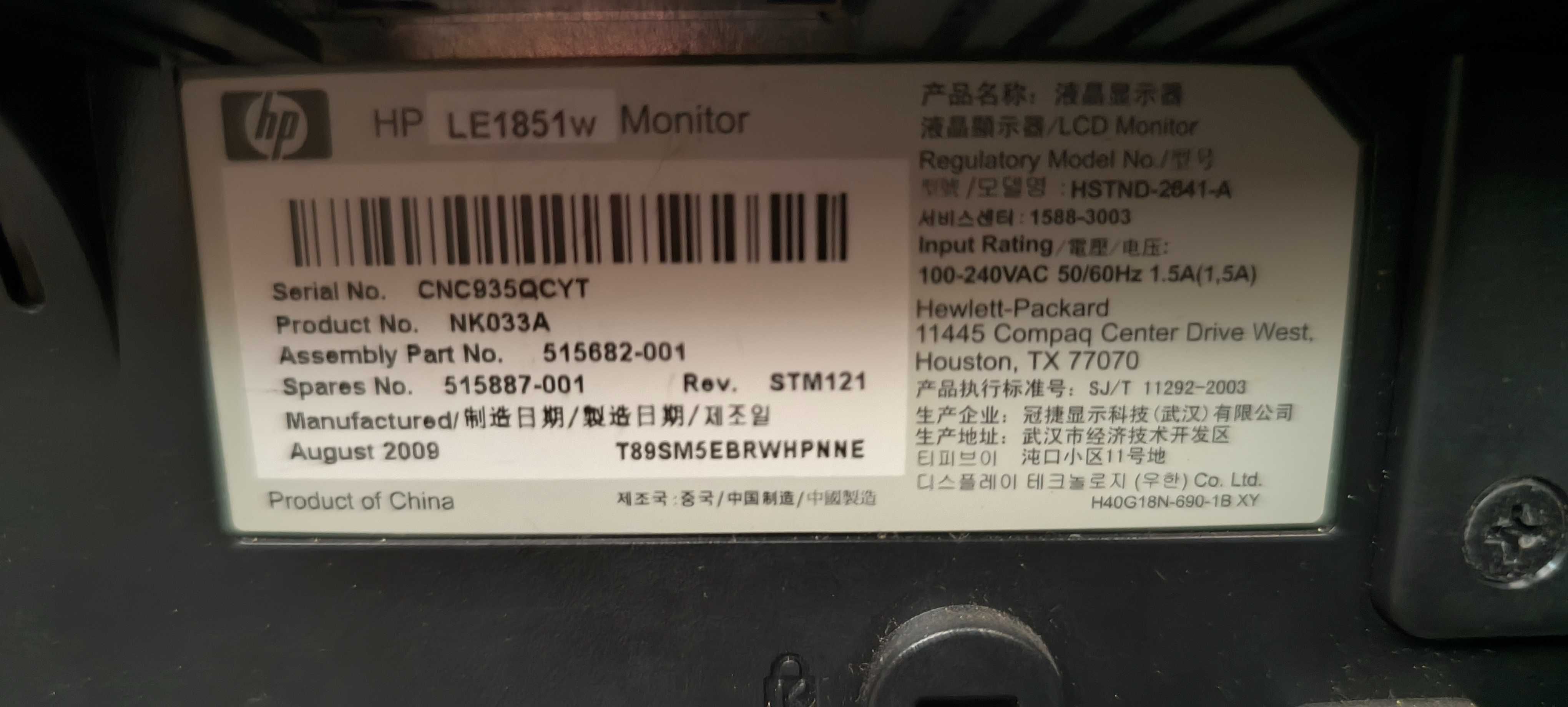 Monitor 18" barato