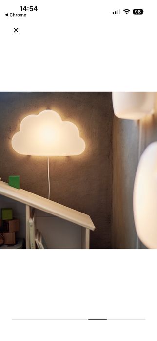 Candeeiro LED de parede, nuvem branco