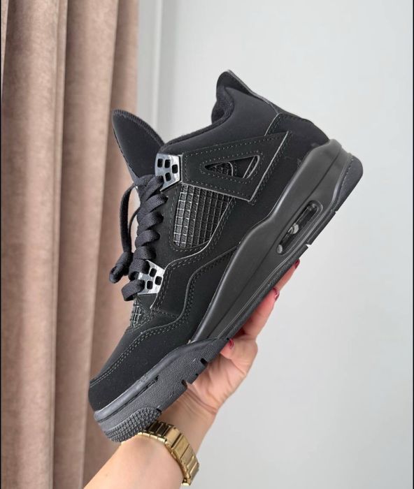 Зимние Кроссовки Jordan 4 Black на хутрі 36-45